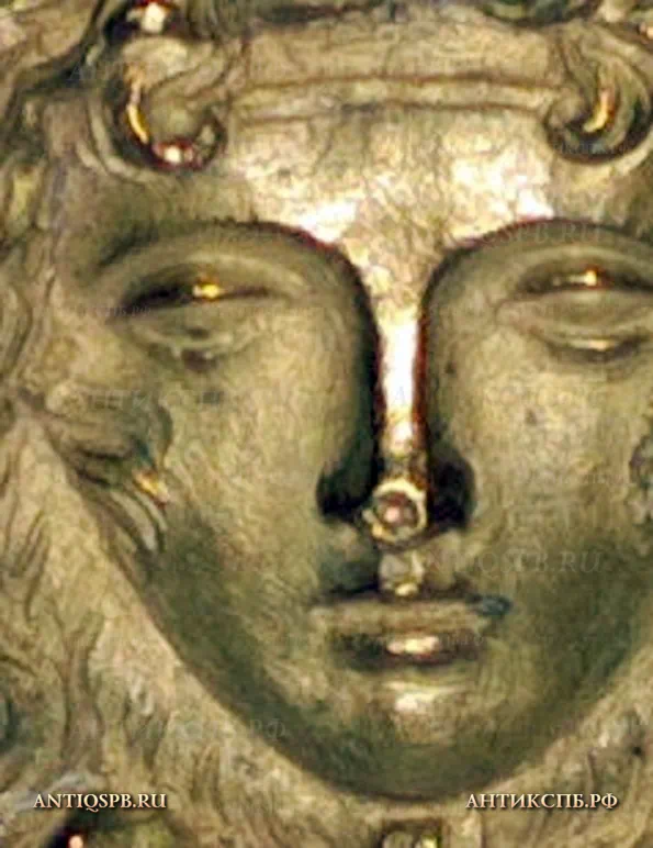Чернильный прибор старинный из бронзы на мраморной подставке. Перв. пол. ХХ века. №20736